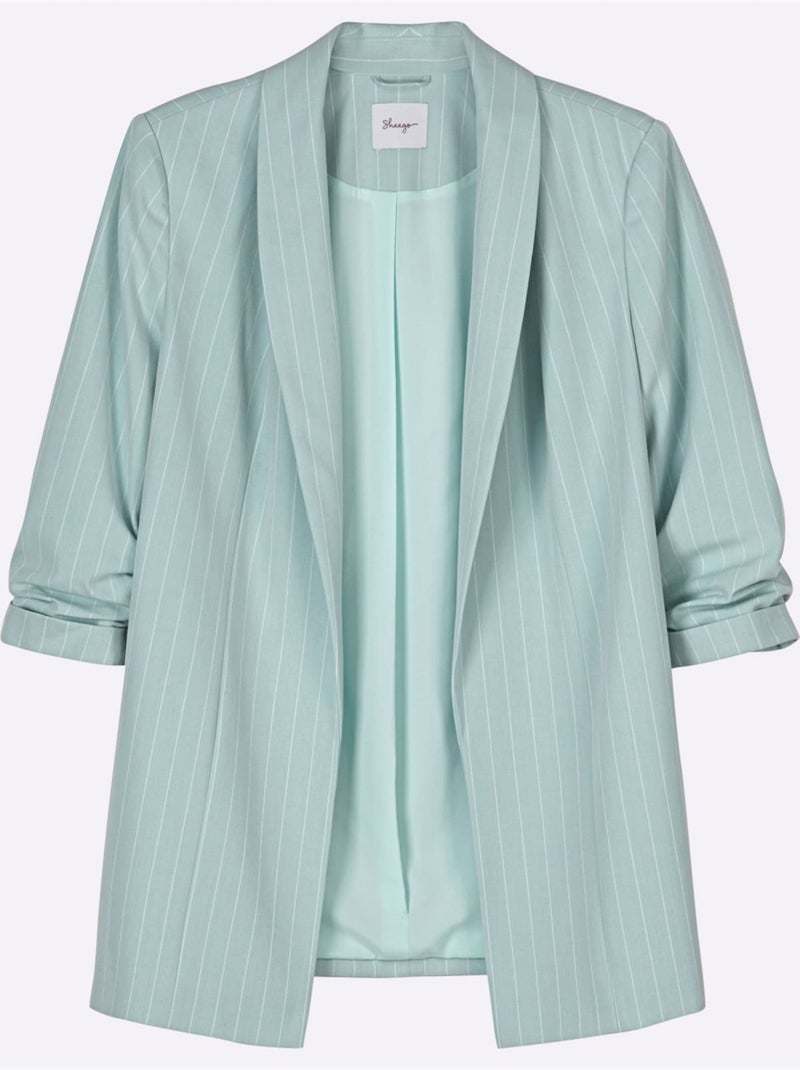 Blazer à Rayures - Taille Standard - Sheego Bleu Beige Bleu - Kiabi