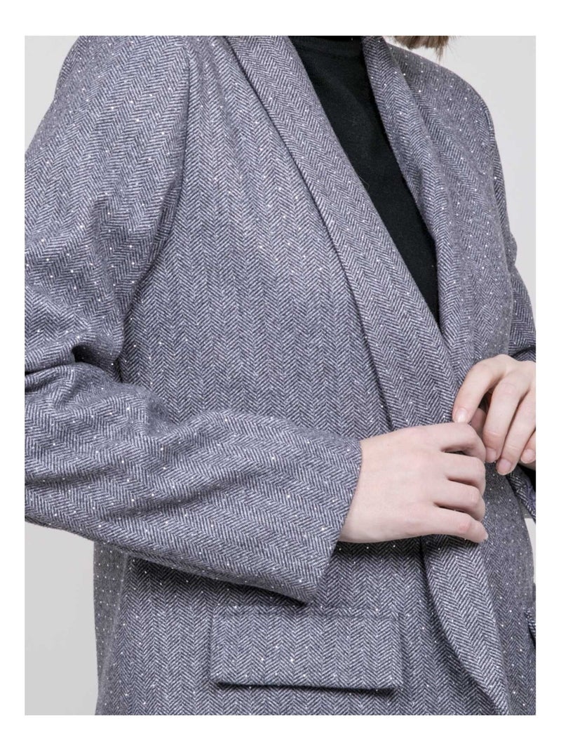 Blazer à strass ULISIA Gris - Kiabi