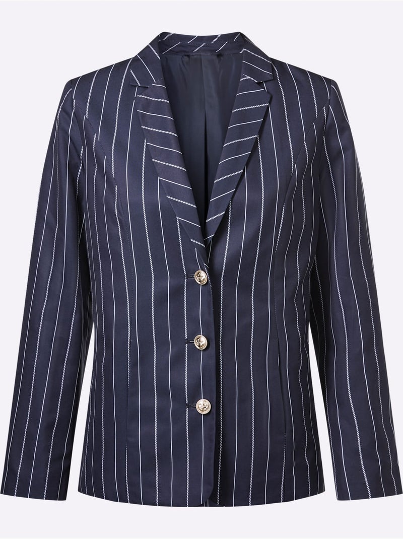 Blazer Allure Marine - Taille Standard - Moda Vilona Bleu Blanc - Kiabi