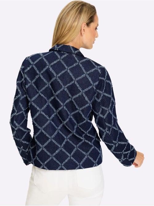 Blazer Aspect Jean Tendance - Taille Standard - Helline - Kiabi Blazer Aspect Jean Tendance - Taille Standard - Helline - Kiabi