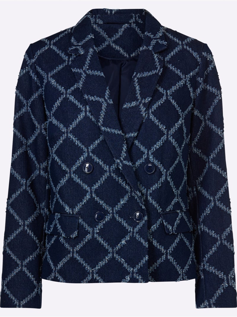 Blazer Aspect Jean Tendance - Taille Standard - Helline Bleu jean - Kiabi