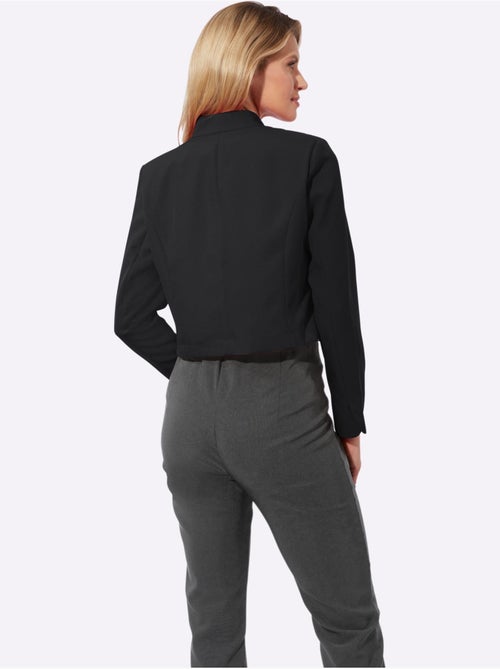Blazer boléro à col montant avec emmanchures arrondies et épaulettes - Taille standard - Moda Vilona - Kiabi