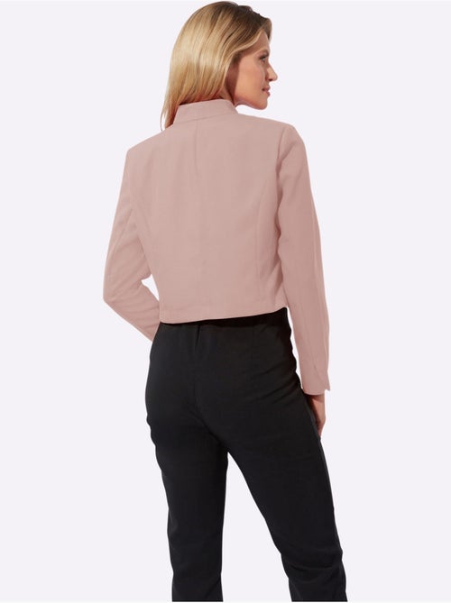 Blazer boléro avec col montant et emmanchures arrondies - Taille standard - Moda Vilona - Kiabi Blazer boléro avec col montant et emmanchures arrondies - Taille standard - Moda Vilona - Kiabi