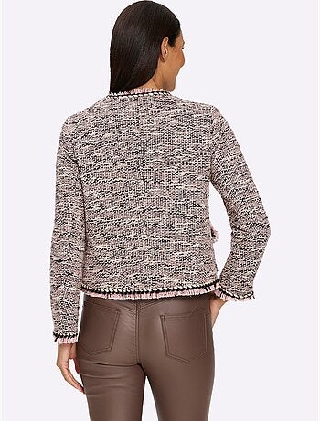 Blazer Bouclé Aspect Bouclé élégant - Taille Standard - Helline