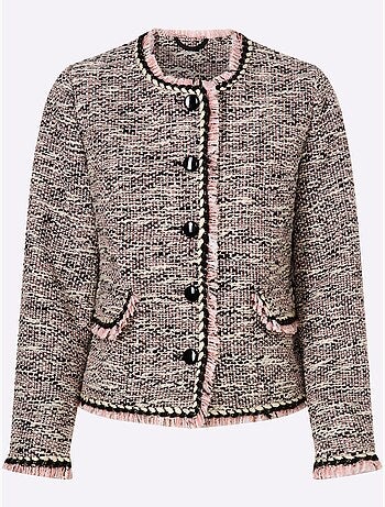 Blazer Bouclé Aspect Bouclé élégant - Taille Standard - Helline