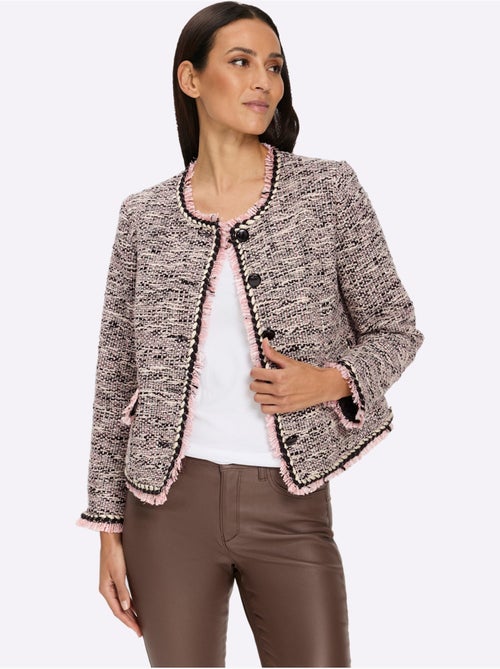 Blazer Bouclé Aspect Bouclé élégant - Taille Standard - Helline - Kiabi Blazer Bouclé Aspect Bouclé élégant - Taille Standard - Helline - Kiabi