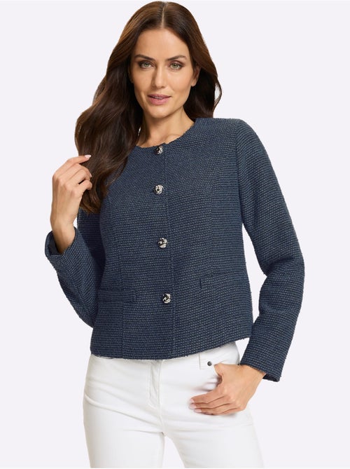Blazer bouclé bouclé multicolore - taille standard - helline - Kiabi Blazer bouclé bouclé multicolore - taille standard - helline - Kiabi