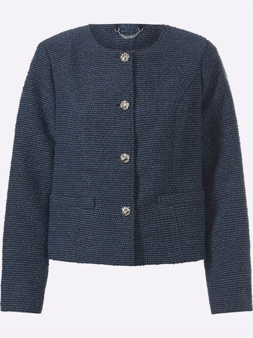 Blazer bouclé bouclé multicolore - taille standard - helline - Kiabi Blazer bouclé bouclé multicolore - taille standard - helline - Kiabi