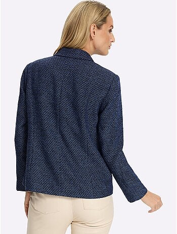 Blazer Bouclé Broche Florale Amovible - Taille Standard - Helline