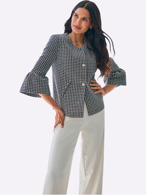 Blazer Bouclé Fil Fantaisie Couleur Or - Taille Standard - helline - Kiabi