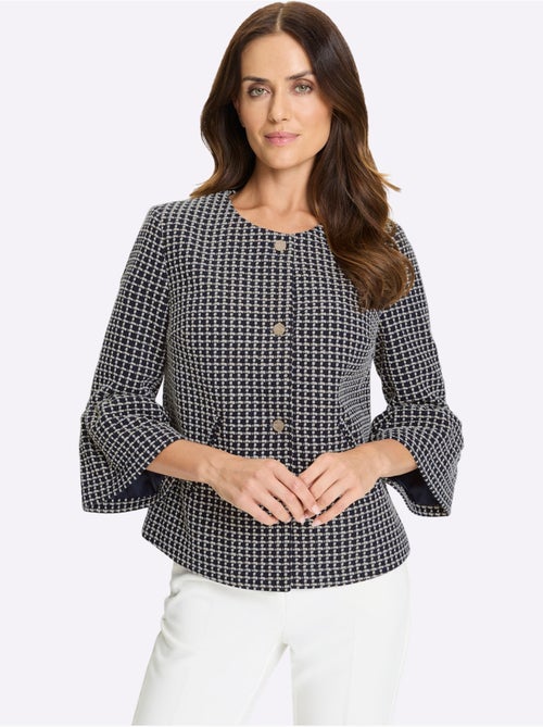 Blazer Bouclé Fil Fantaisie Couleur Or - Taille Standard - helline - Kiabi