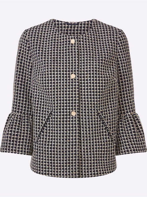 Blazer Bouclé Fil Fantaisie Couleur Or - Taille Standard - helline - Kiabi