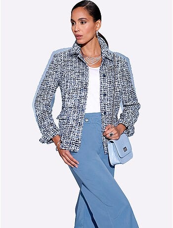 Blazer Bouclé Mélange De Cotons Agréable à Porter - Taille Standard - Helline