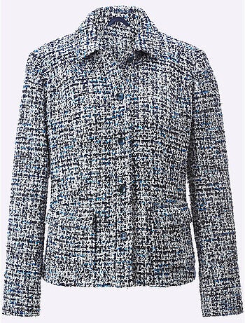 Blazer Bouclé Mélange De Cotons Agréable à Porter - Taille Standard - Helline