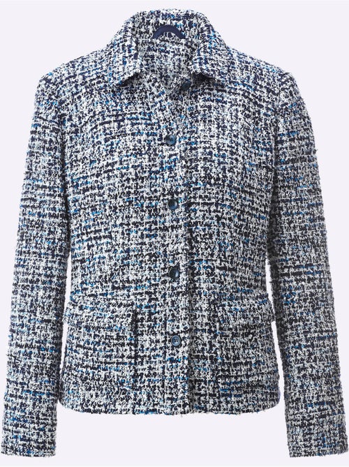 Blazer Bouclé Mélange De Cotons Agréable à Porter - Taille Standard - Helline - Kiabi Blazer Bouclé Mélange De Cotons Agréable à Porter - Taille Standard - Helline - Kiabi