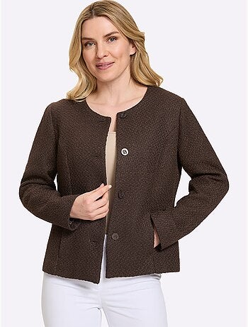 Blazer bouclé qualité bouclé tendance - taille standard - moda vilona