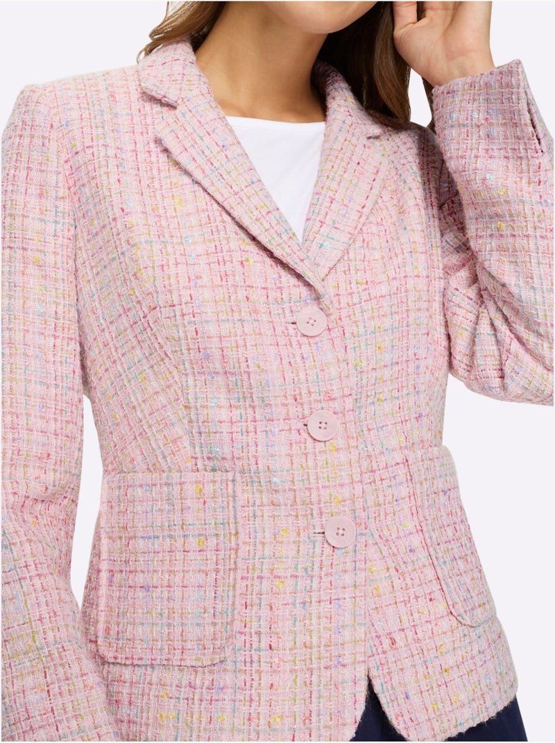 Blazer bouclé qualité bouclée - taille standard - witt Rose clair - Kiabi