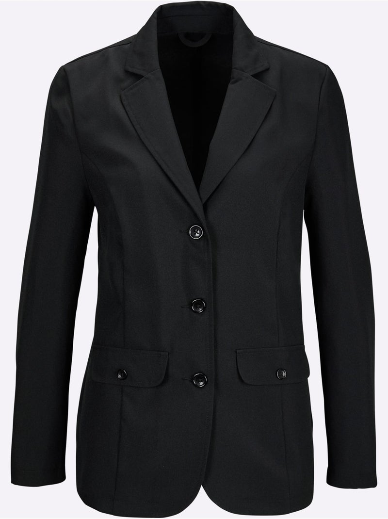 Blazer Chemisier Coupe Classique - Taille Standard - Moda Vilona Noir - Kiabi