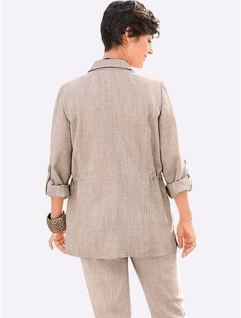 Blazer chemisier imitation lin - taille courte - witt