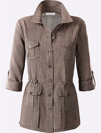 Blazer Chemisier Imitation Lin - Taille Courte - Witt