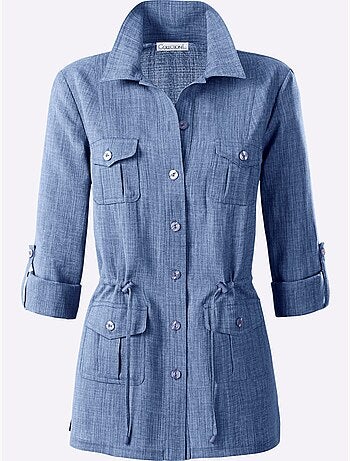 Blazer Chemisier Imitation Lin - Taille Courte - Witt