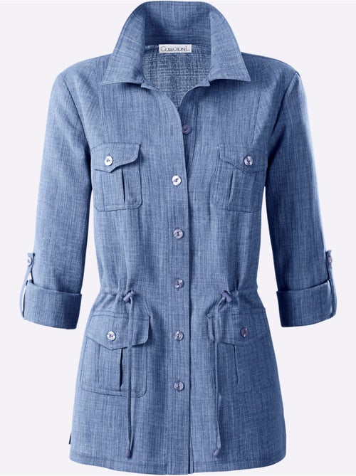 Blazer Chemisier Imitation Lin - Taille Standard - Witt - Kiabi Blazer Chemisier Imitation Lin - Taille Standard - Witt - Kiabi