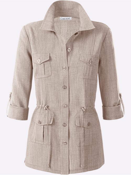 Blazer Chemisier Imitation Lin - Taille Standard - Witt - Kiabi Blazer Chemisier Imitation Lin - Taille Standard - Witt - Kiabi