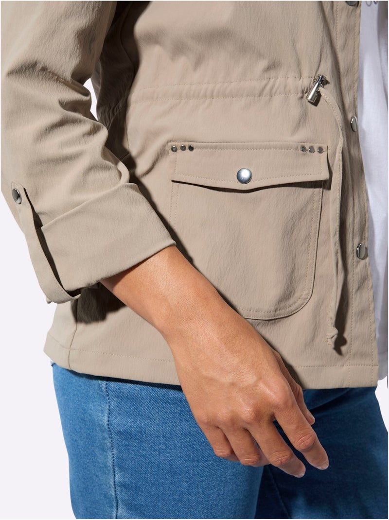 Blazer Chemisier Poches Poitrine Plaquées - Taille Standard - Witt Beige - Kiabi