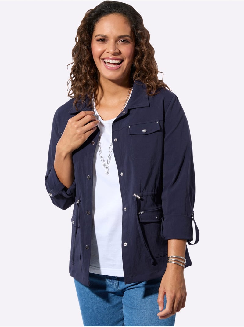 Blazer Chemisier Poches Poitrine Plaquées - Taille Standard - Witt Bleu marine - Kiabi