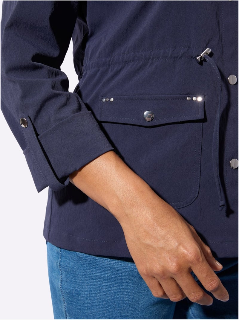 Blazer Chemisier Poches Poitrine Plaquées - Taille Standard - Witt Bleu marine - Kiabi