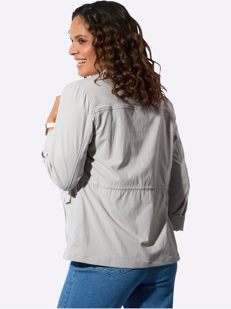 Blazer Chemisier Poches Poitrine Plaquées - Taille Standard - Witt Gris clair - Kiabi