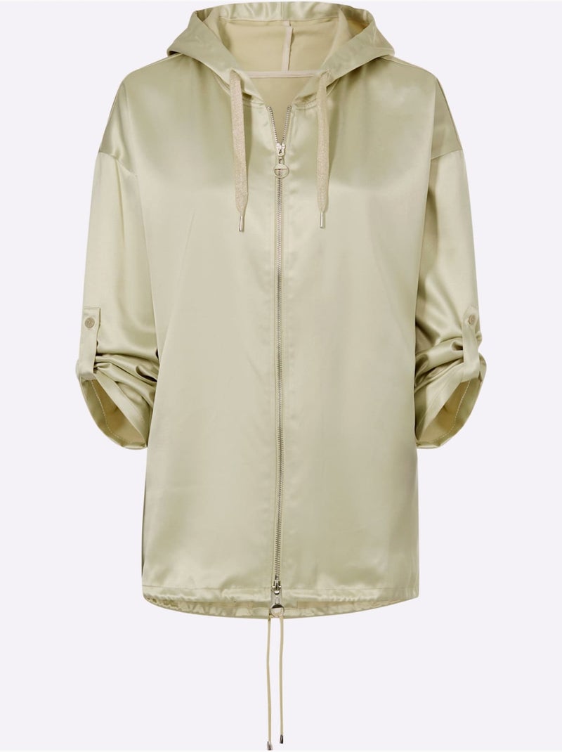 Blazer Chemisier Qualité Satin Légèrement Brillante - Taille Standard - Helline Sable - Kiabi