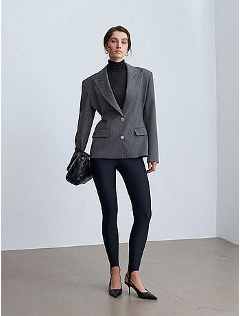 Blazer cintré en crêpe à col châle dilvin