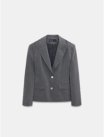 Blazer cintré en crêpe à col châle dilvin