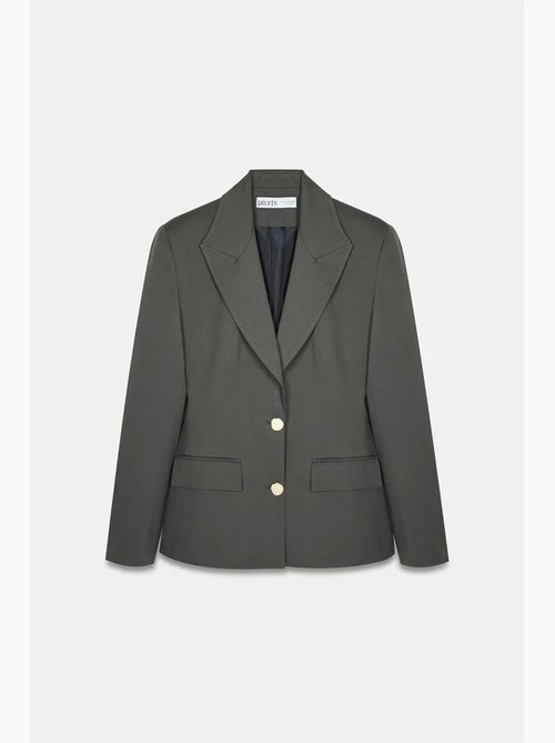 Blazer cintré en crêpe à col châle dilvin - Kiabi Blazer cintré en crêpe à col châle dilvin - Kiabi