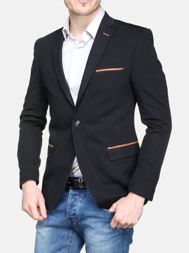 Blazer cintré Noir - Kiabi