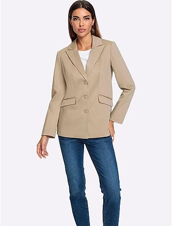 Blazer Col à Revers à Effet Affinant - Taille Standard - Helline