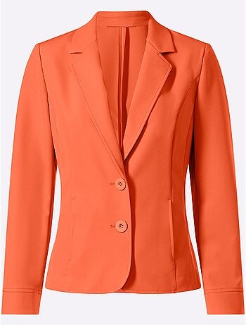 Blazer col à revers à effet affinant - taille standard - helline