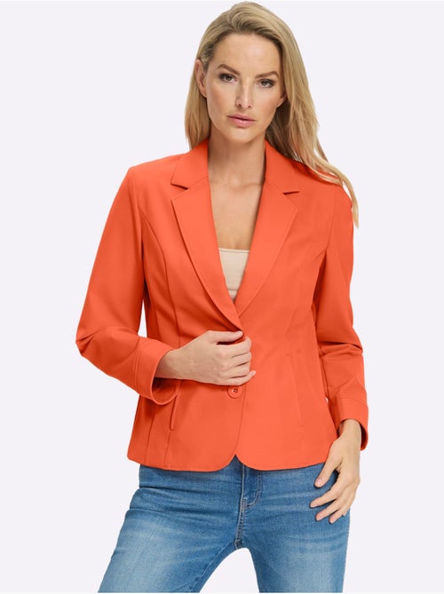 Blazer Col à Revers à Effet Affinant - Taille Standard - Helline - Kiabi Blazer Col à Revers à Effet Affinant - Taille Standard - Helline - Kiabi