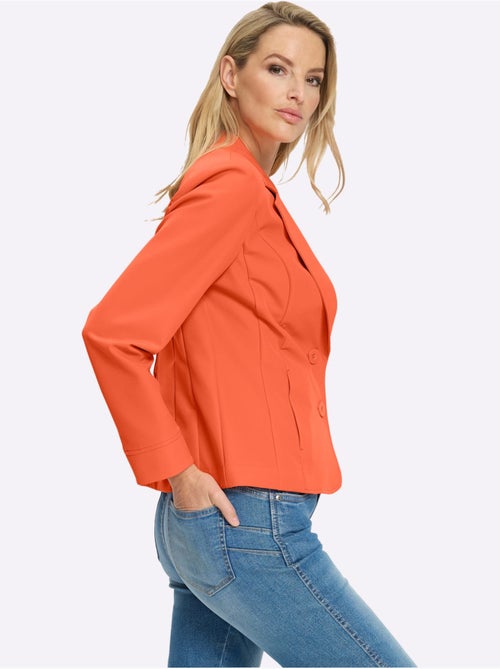 Blazer Col à Revers à Effet Affinant - Taille Standard - Helline - Kiabi Blazer Col à Revers à Effet Affinant - Taille Standard - Helline - Kiabi