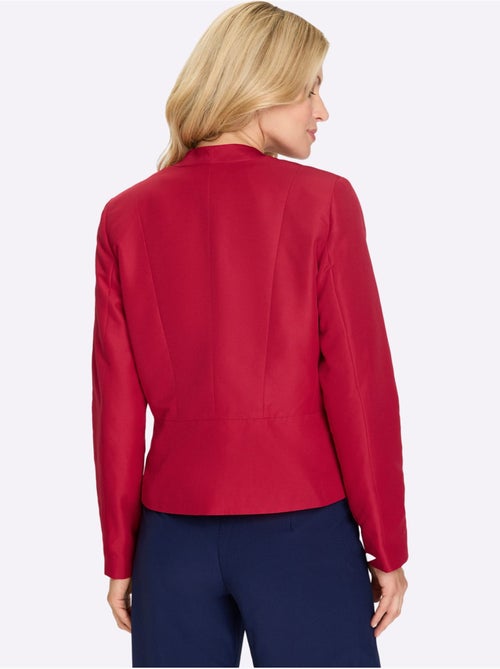 Blazer coupe courte avec col V et fermeture à crochet - Taille standard - Moda Vilona - Kiabi