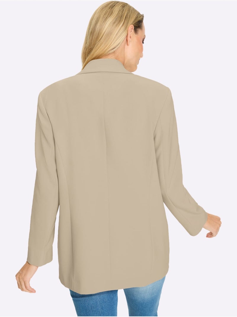 Blazer Coupe Droite - Taille Standard - Helline Beige - Kiabi