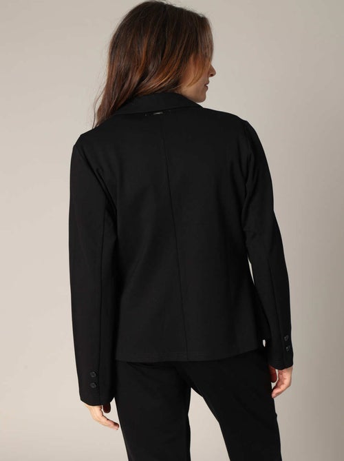 Blazer coupe droite avec col à revers et poches passepoilées 'Deeluxe' - Kiabi