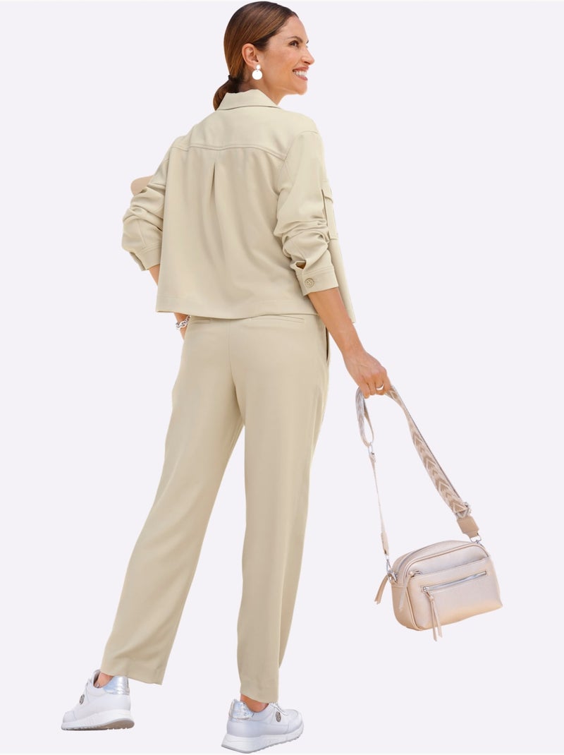 Blazer Court 33% Viscose - Taille Standard - Witt Sable - Kiabi