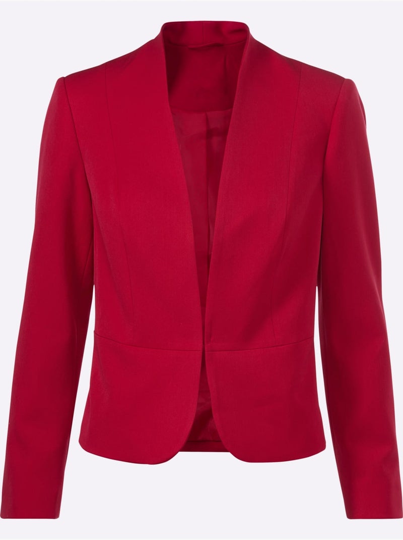 Blazer Court 34% Viscose - Taille Standard - Witt Rouge - Kiabi