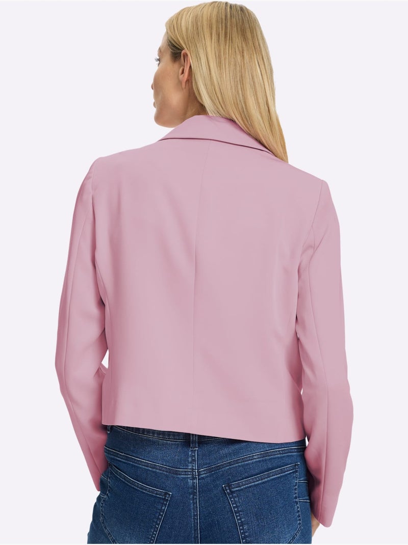 Blazer Court Coupe Courte Mode - Taille Standard - Helline Rose - Kiabi