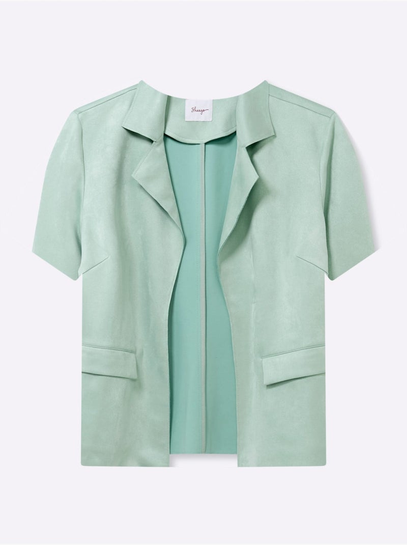 Blazer Court Coupe Moderne - Taille Standard - Sheego Vert - Kiabi