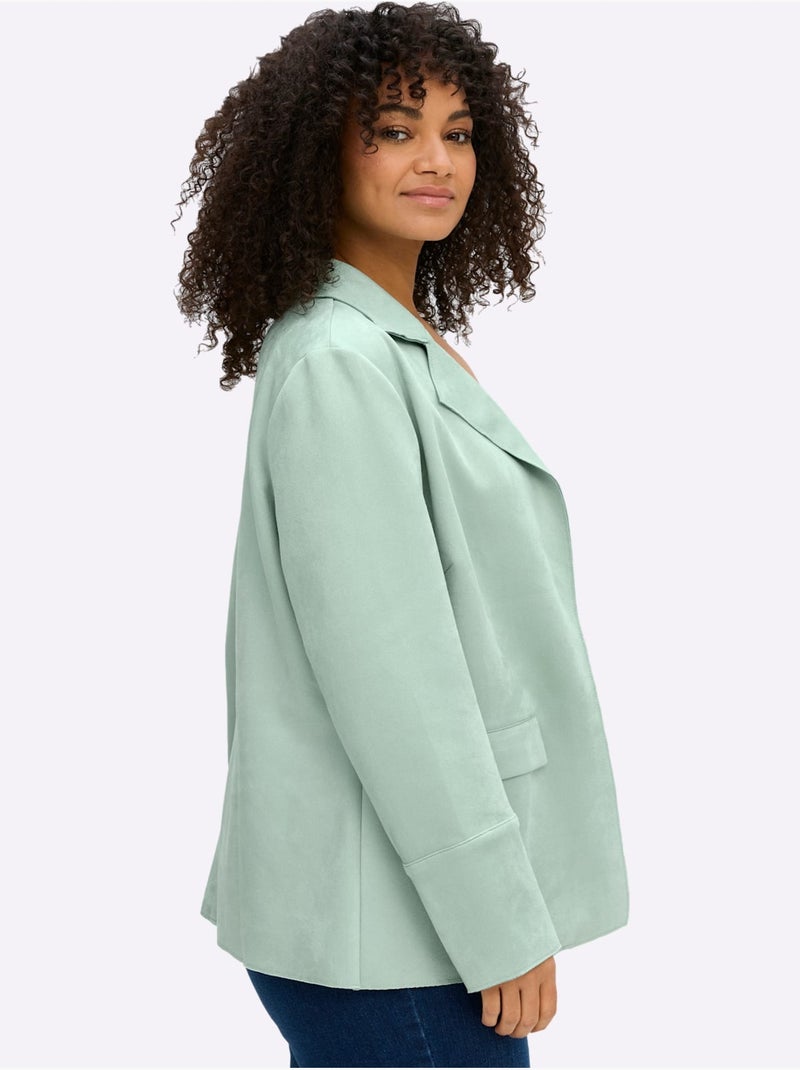 Blazer Court Coupe Moderne - Taille Standard - Sheego Vert - Kiabi