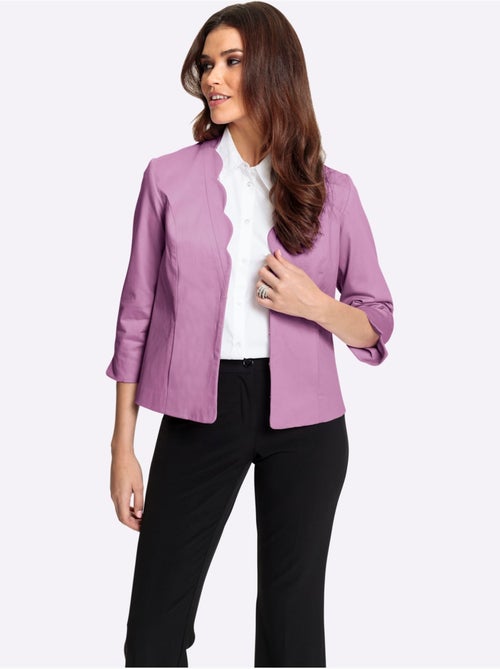 Blazer court ouvert et manches trois quarts romantique - Taille standard - Witt - Kiabi Blazer court ouvert et manches trois quarts romantique - Taille standard - Witt - Kiabi