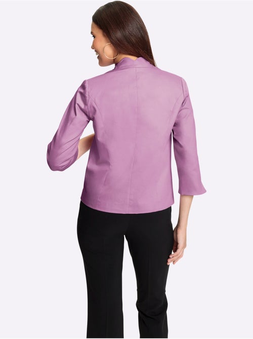 Blazer court ouvert et manches trois quarts romantique - Taille standard - Witt - Kiabi Blazer court ouvert et manches trois quarts romantique - Taille standard - Witt - Kiabi